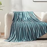 SLEEP ZONE Cooling Blankets for Hot Sleepers, Summer Blanket Thin Lightweight for Bed Couch, Arc-Chill Q-Max 0.5 Cooling Blanket King Size on Night Sweats (Green Striped, 108''x90'')