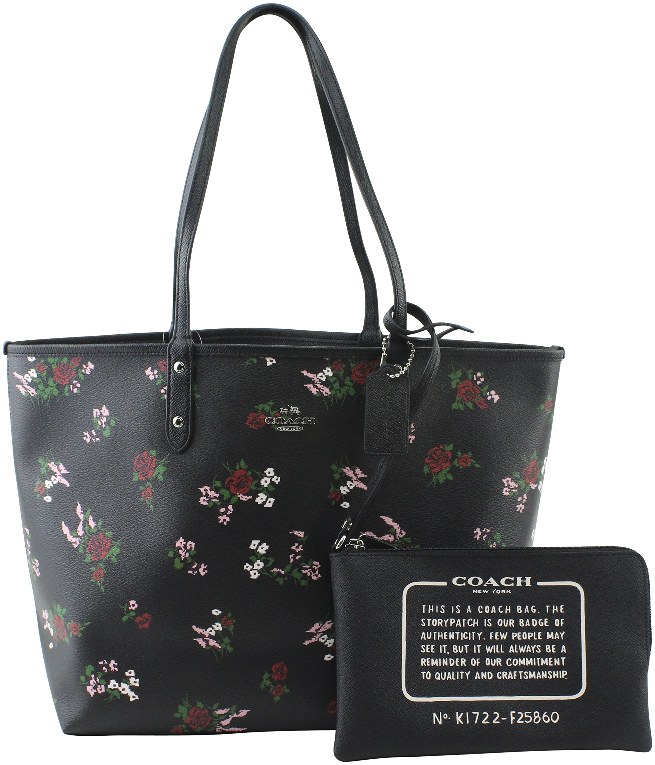 coach reversible city tote floral