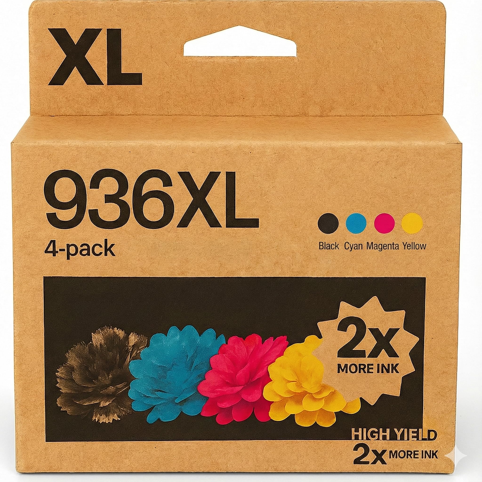 Photo 1 of *UNTESTED*
Amazink Compatible Replacement Ink Cartridge for HP 936XL Ink. Works with 9110b 9122e 9125e 9128e 9135e Printers. 4 Pack Black, Cyan, Magenta, Yellow