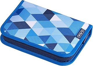 herlitz 50021031 Schüleretui Blue Cubes, 31-teilig, 1 Stück