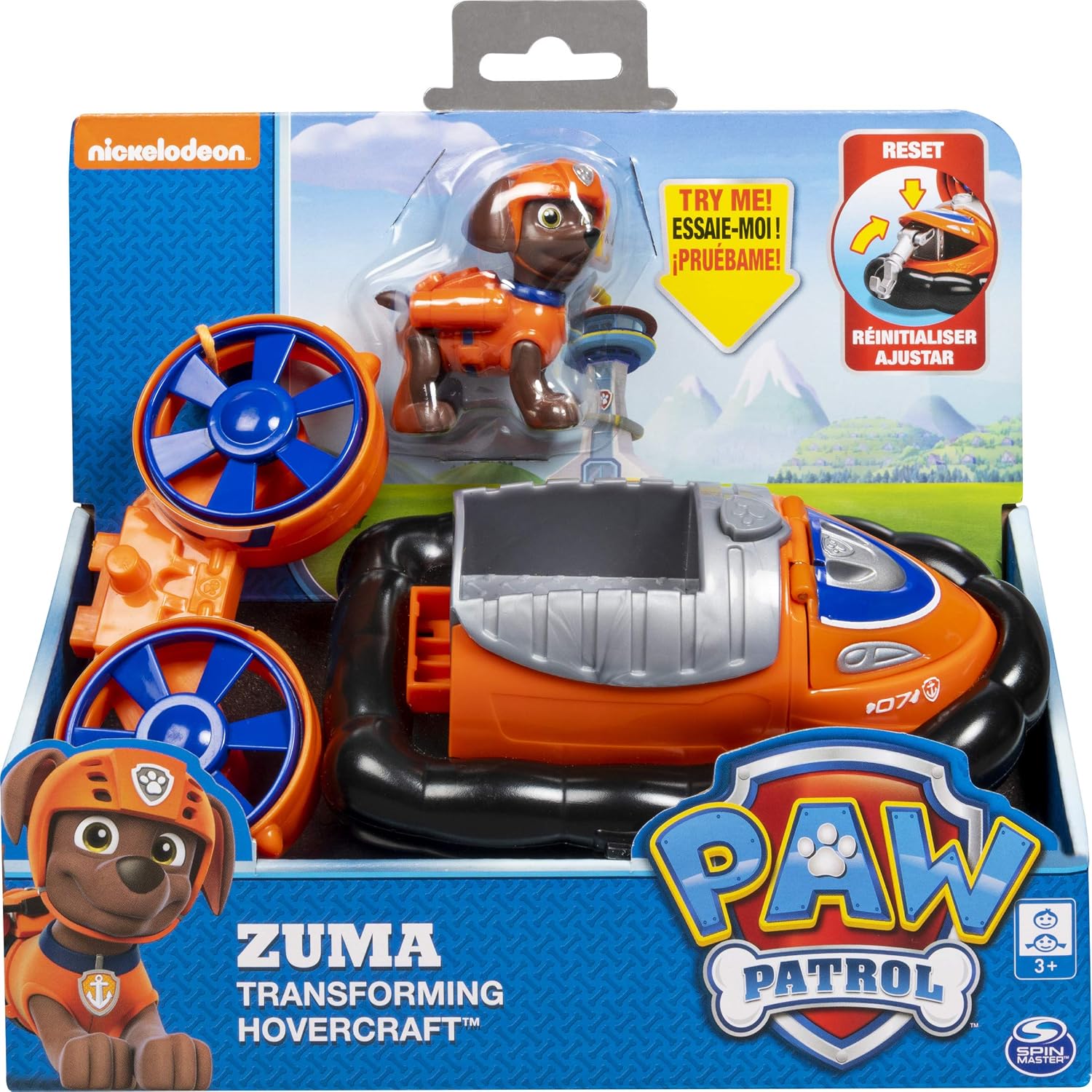 Paw Patrol Zuma’s Transforming Hovercraft with Flip-open Hook, for Ages 3 and Up, Grey - Image 3