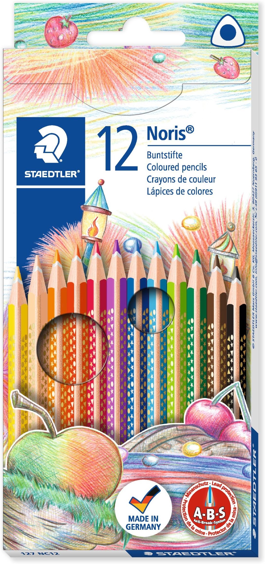 Staedtler Noris Club triplus triangular colour pencils, pack of 12