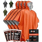 PREPARED4X Emergency Mylar Blanket - Waterproof, Wind-Resistant Outdoor Rain Cover for Camping, Emergencies