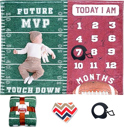 personalized baby month blanket
