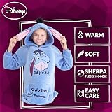 Disney Kids Hoodie Blanket Light Blue Minnie Stitch Fleece Sherpa Hooded Size view 6
