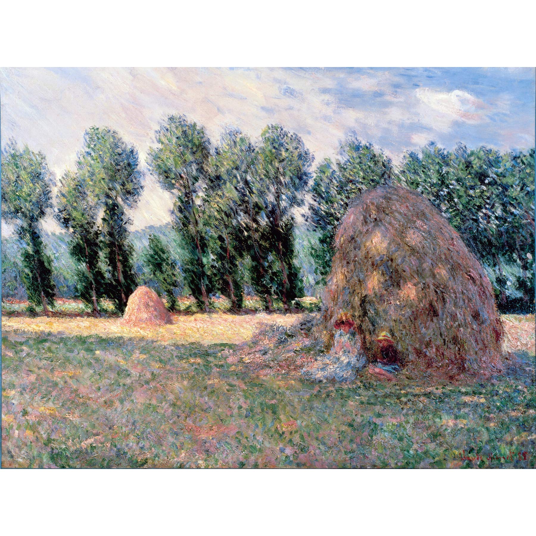 Claude Monet Haystacks Large Art Print Poster Wall Decor Premium Mural