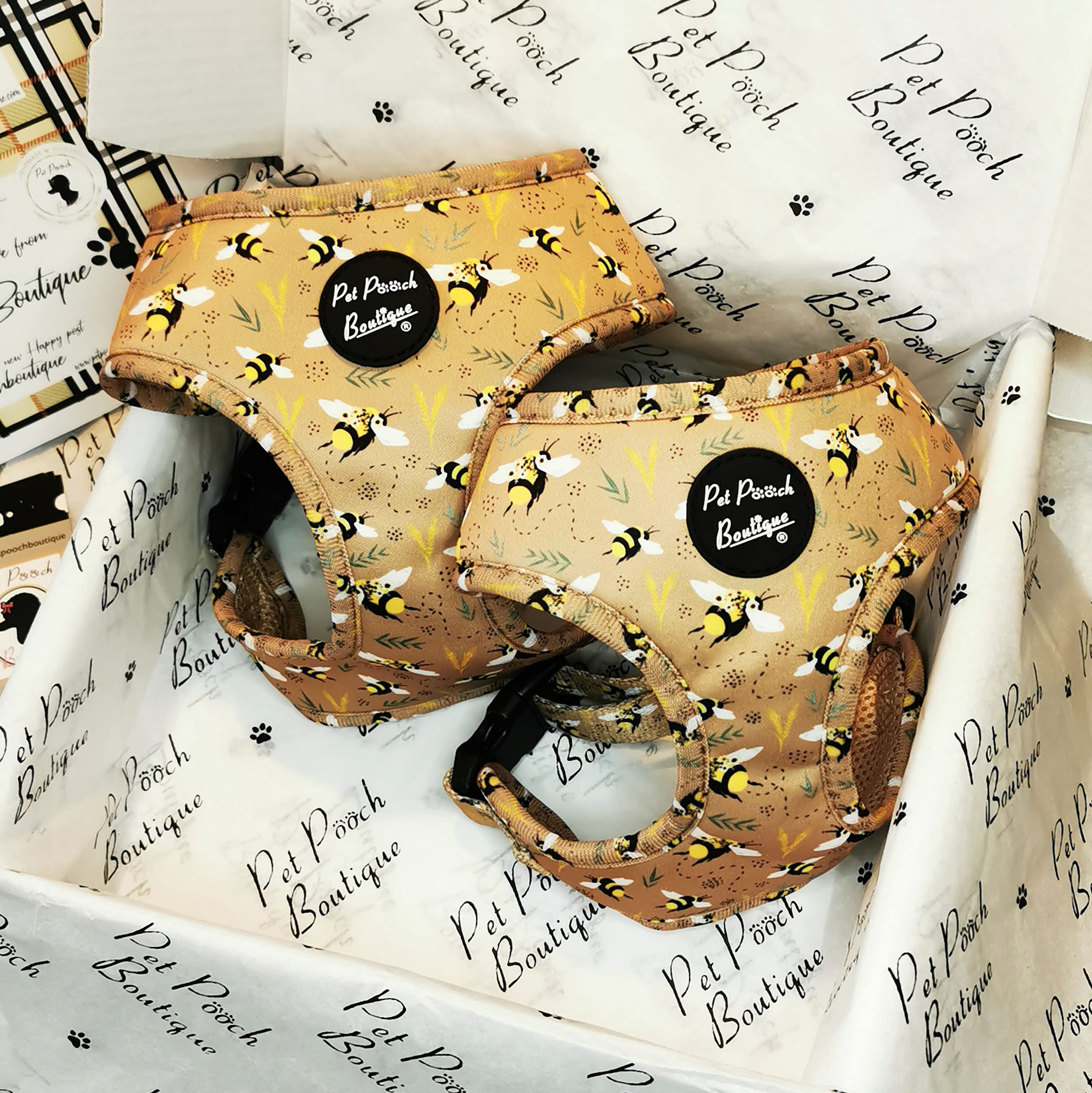 Pet Pooch Boutique Honey Bumble Bee Dog Harness XS