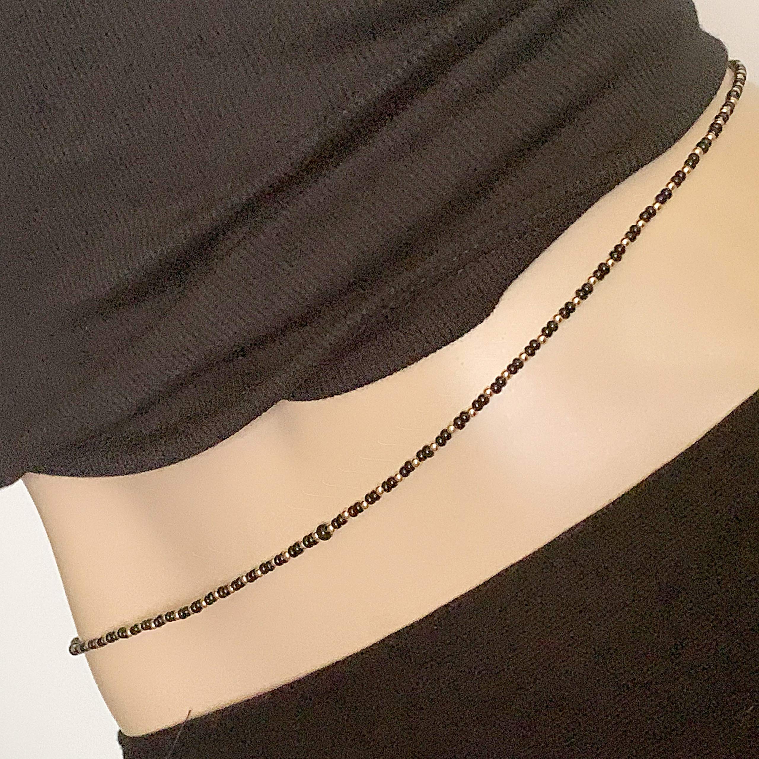 black and gold waist beads