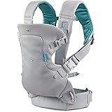 Infantino Flip 4-in-1 Light & Airy Convertible Carrier - Breathable, 4 Positions, Lumbar Support, Adjustable Waist Belt, Head