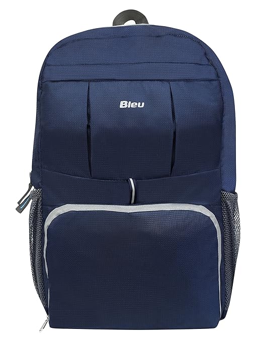 Bleu Foldable Backpack Bag - Navy Blue 18, Dimensions (LxBxH):- 13x6.5x18 inches)