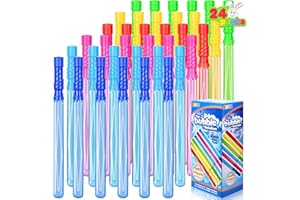 JOYIN 24 Pack 14.6’’ Big Bubble Wands Bulk (2 Dozen) for Summer Toy, Outdoor/Indoor Activity Use, Easter, Bubbles Party Favors Supplies for Kids