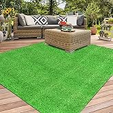 XLX TURF Outdoor Artificial Grass Rug 4FT X 4FT, Green Synthetic Turf Floor Mat for Balcony, Patio, Yard, Pets Dogs Grass Pad