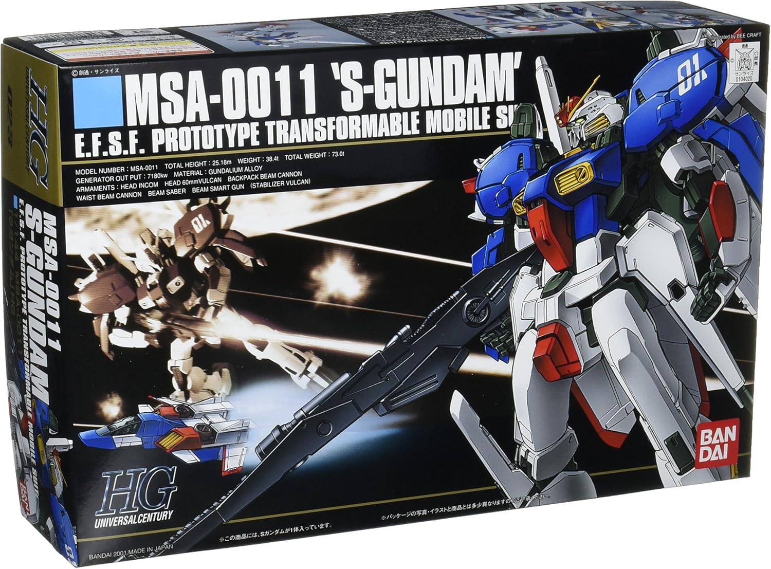 Amazon Com Bandai Hobby 23 Msa 0011 S Gundam Bandai Hguc Action Figure Toys Games