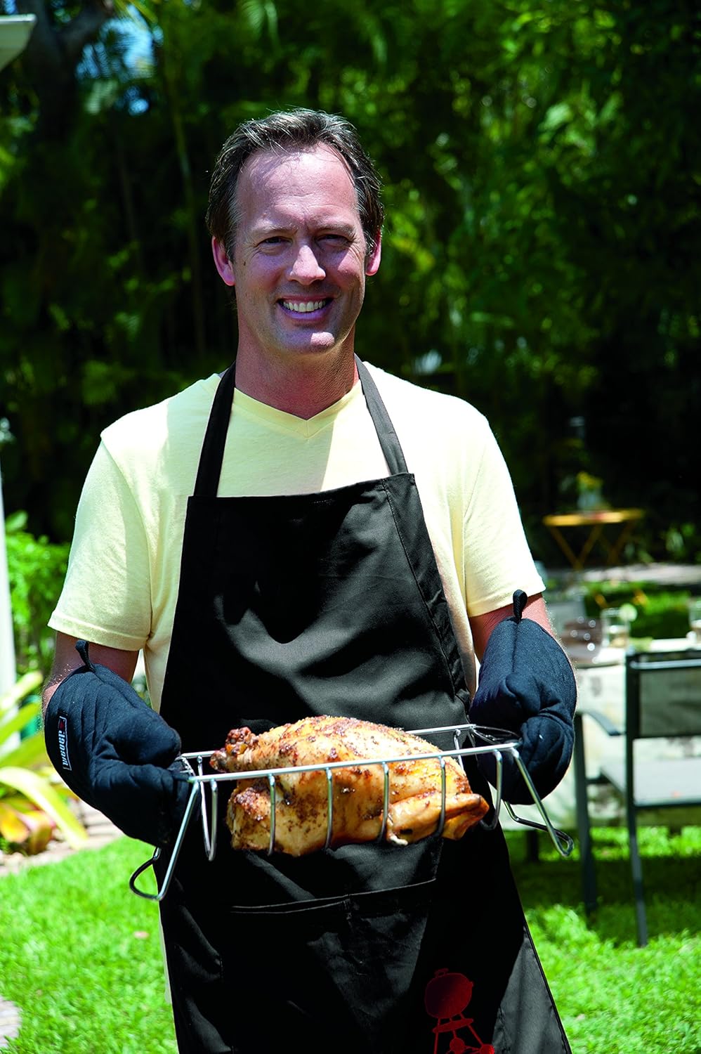 Weber 6533, Black Apron, Custom fit: Garden & Outdoor