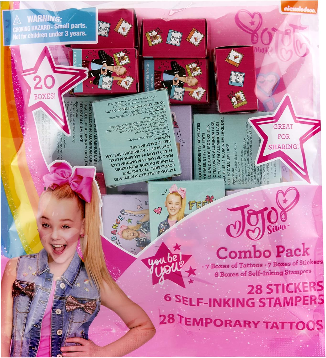 Jojo Siwa Party Favors for Kids Goodie Bags 20 Piece