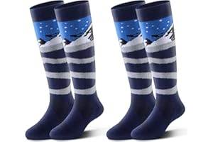 HIGHCAMP 2 Pairs Kids Merino Wool Ski Snowboard Socks Boy Girl Toddler Winter Snow Socks