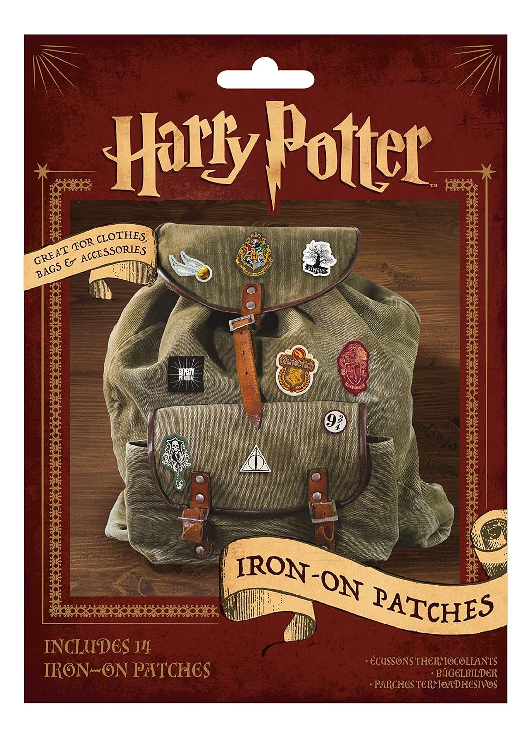 HARRY POTTER PP3497HP Iron On Patches, MultiColour, 0.04 x 12 x 18 cm