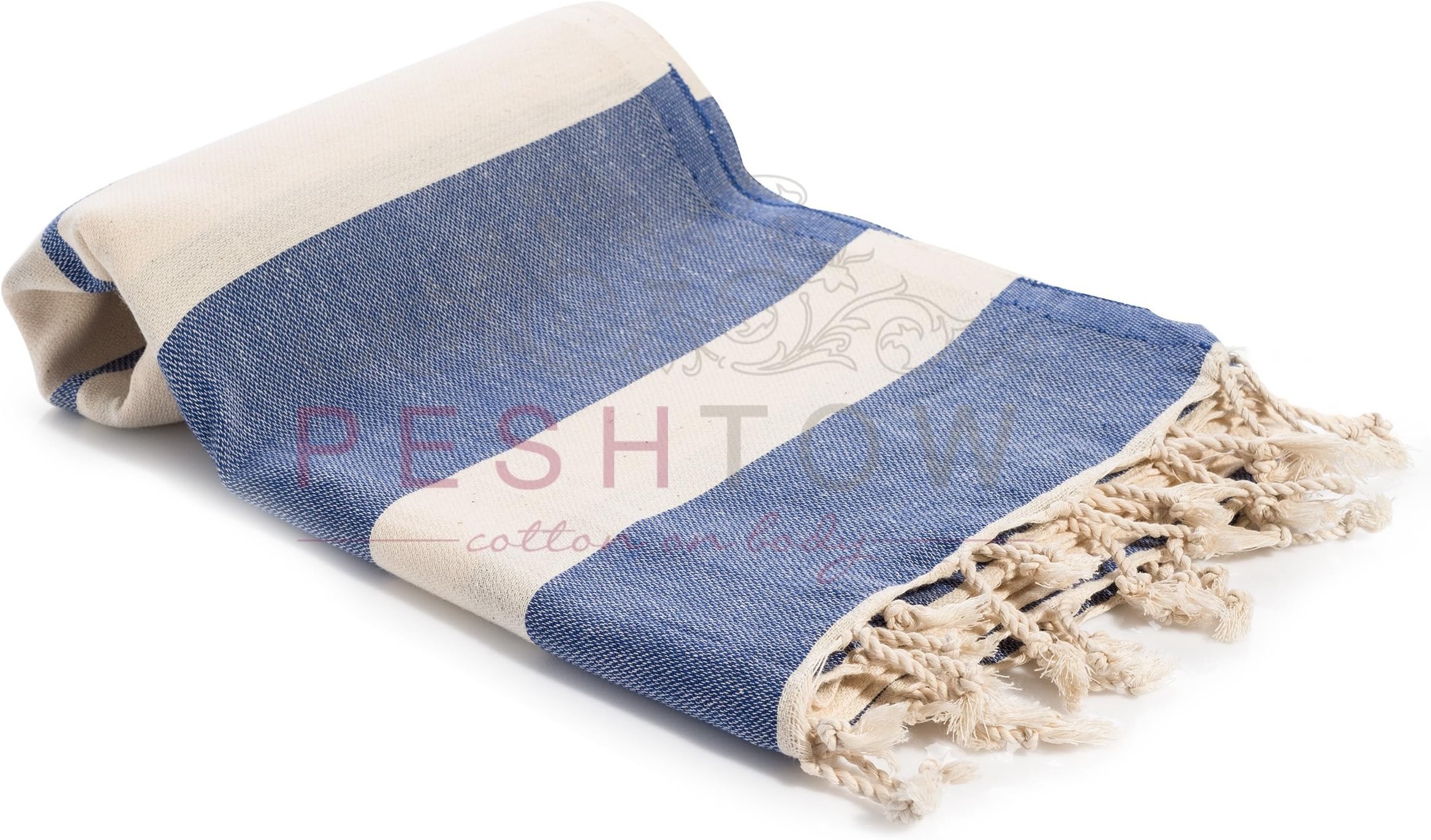 Turkish Peshtemal Towel, Turkish Fouta, ISLAND PESHTOW (Navy)