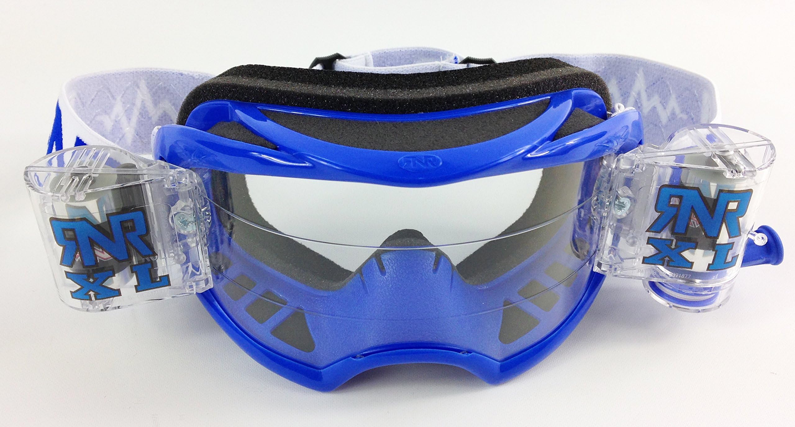 RIP N ROLL RNR COLOSSUS XL ROLL-OFF MOTOCROSS MX GOGGLES BLUE