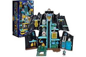 DC COMICS Batman, Bat-Tech Batcave, Giant Transforming Playset with Exclusive 4” Batman Figure and Accessories, Kids Toys for Boys Aged 4 and Up