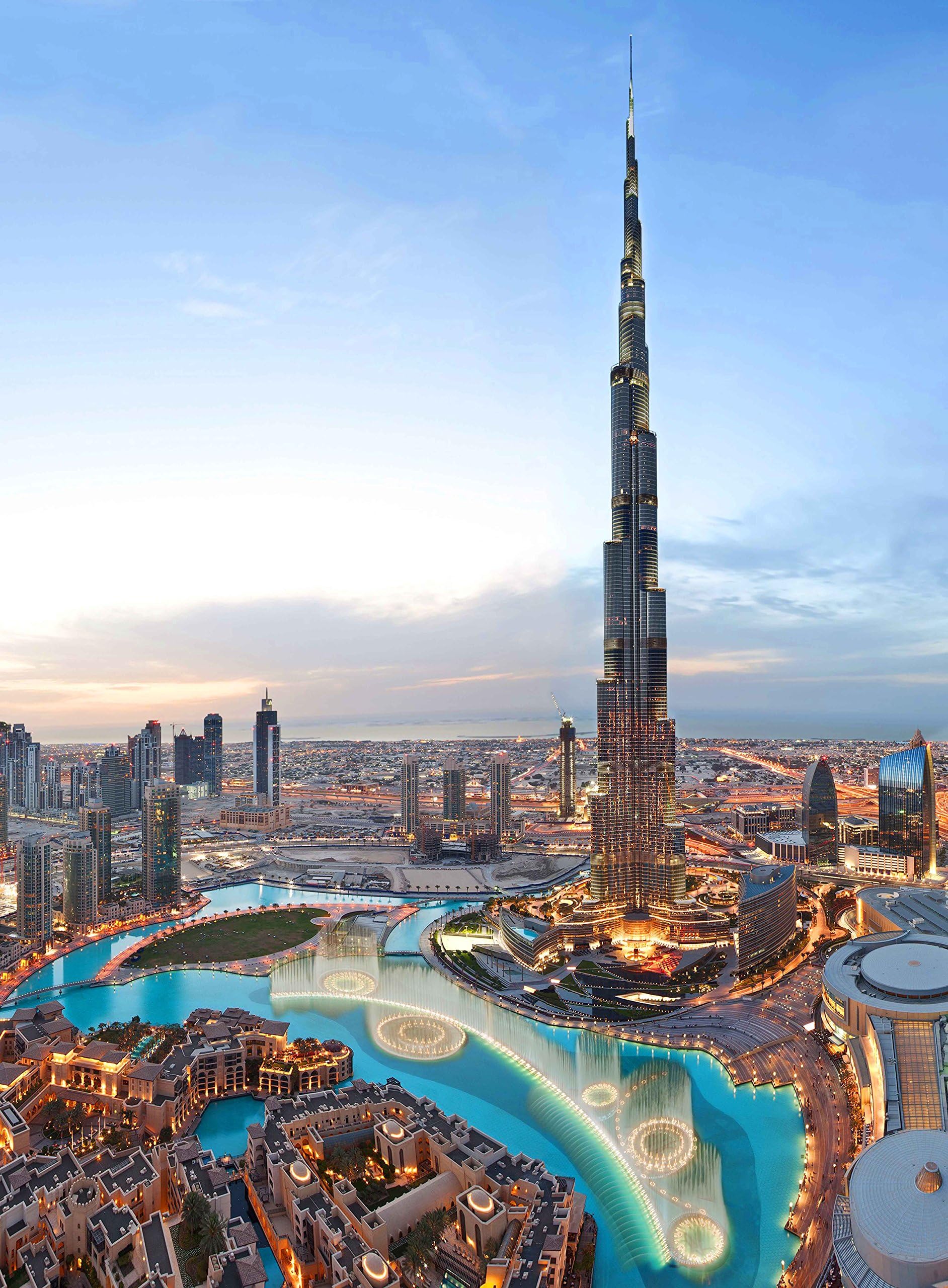 Adult Jigsaw Puzzle Skyscrapers Burj Khalif Skyline Dubai 500-Pieces
