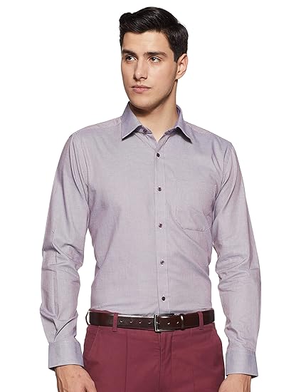 raymond men's plain slim fit formal shirt