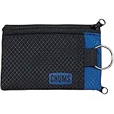 Chums Surfshorts Wallet - Lightweight Slim Wallet with RFID Blocking Card & Clear ID Window - Zippered, Minimalist Wallet w/Key Ring - Solid Colors