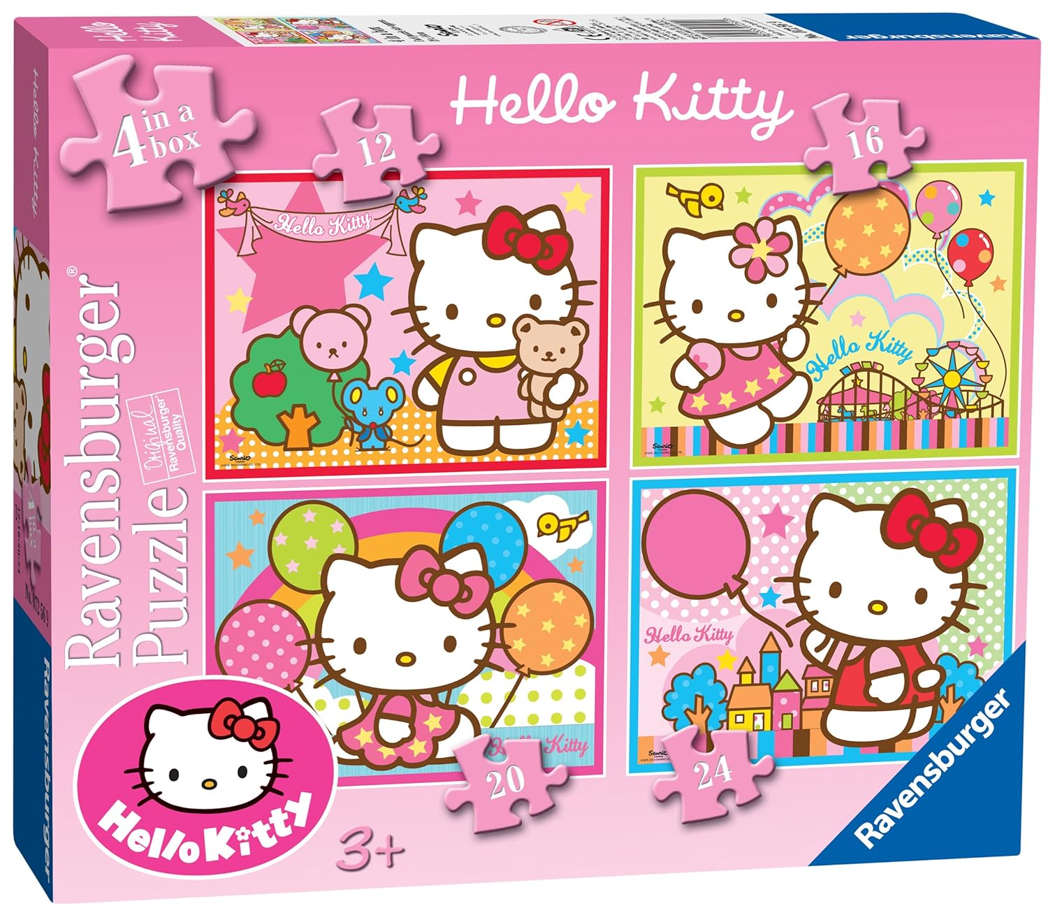 Ravensburger 7256 Juego de 4 puzzles, diseño de Hello Kitty Amazon