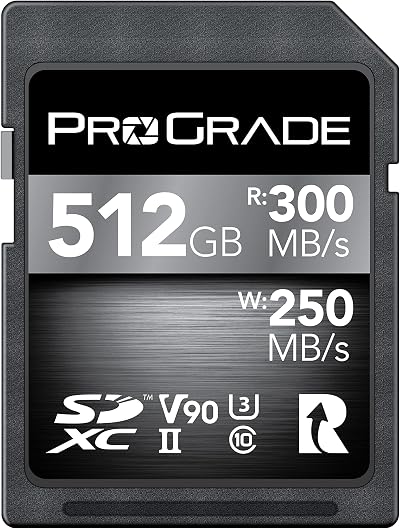 ProGrade Digital 512GB SDXC UHS-II V90 300R Memory Card for DSLR MILC