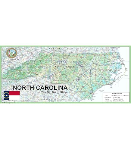 Stupell Industries North Carolina Home State Map Neutral Print Design Daphne Polselli 18-in H x Stupell Industries North Carolina Home State Map Neutral Print Design Daphne Polselli 18-in H x