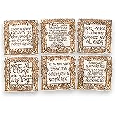 Coasters - Fantasy Quotes Coaster Set of 6 Raw Wood