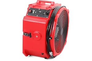 MOUNTO AM25AX 2-Speed 1/4hp 4000cfm 18inch Axial Air Mover Fan Blower with Roto-Mold housing for Water Damage Restoration
