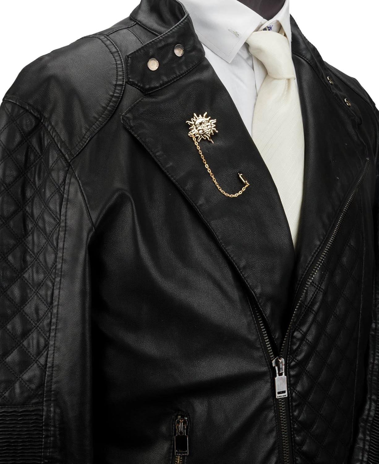 Brooch Lapel Pin for Men Gold Sun with Hanging Tassel Lapel Pin Badge Coat Suit Wedding Gift Party Shirt Collar Accessories - Image 4