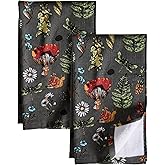Miss Adola Cotton Kitchen Towels Set of 2 - Cute Design 16×26 Inch Dish Towels for Kitchen with Hanging Loop Mushroom Quick Dry Hand Towels Soft & Absorbent, Home Decorative, Terry Cloth Tea Towels