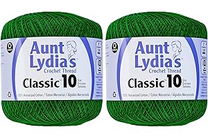 Aunt Lydia'S Classic Crochet Thread Size 10-Myrtle Green