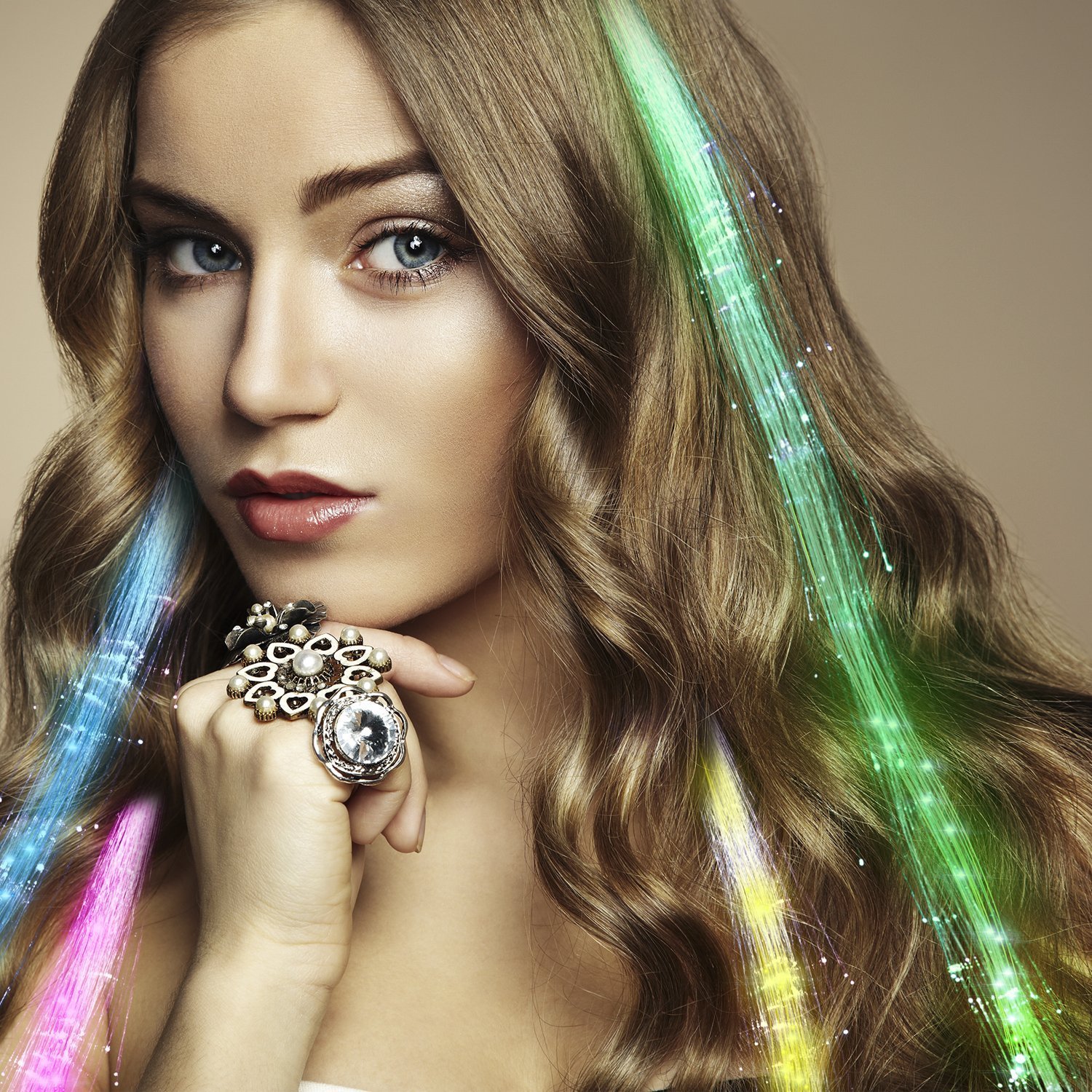 Zinnor Light Up Toys with Flashing Hair Fiber Optic Extension Barrettes.Multicolor Hair Barrette Clip Braid LED Hair Lights for Halloween Christmas Party,Bar Dancing Hairpin,Party Supplies(10 Pack)