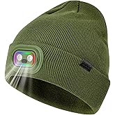 OKKLE Beanie with Headlamp Beanie with Light LED Winter Stocking Cap Knit Hats for Men Women