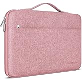 DOMISO 15.6 inch Laptop Case Sleeve Protective Cover Compatible with 16 inch MacBook Pro M4 M3 M2/Pro Max,15.6-16 inch HP Dell ASUS Lenovo Chromebook,Waterproof Computer Cases Bag with Handle,Pink