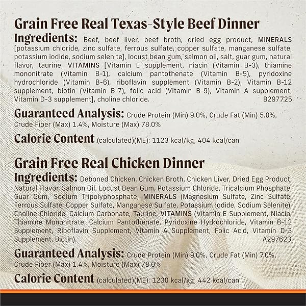 MERRICK GRAIN FREE PREMIUM AND NATURAL CANNED DOG FOOD, SOFT AND HEALTHY, REAL BEEF AND CHICKEN VARIETY PACK – (PACK OF 12) 9.5 LB. CANS