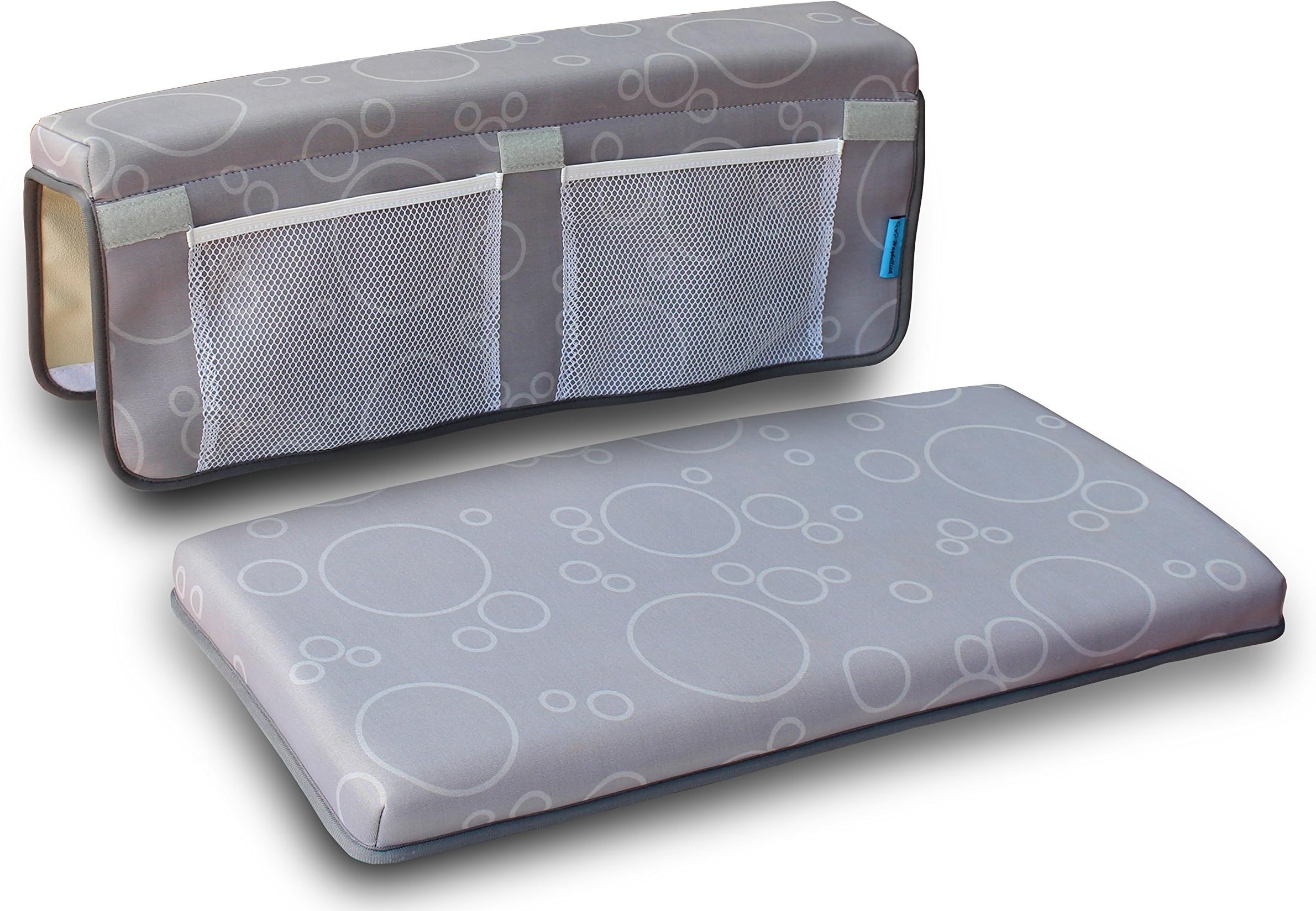 Haybellica Premium Baby Bath Kneeler Pad and Elbow Rest, Cushioned Comfort, Gray