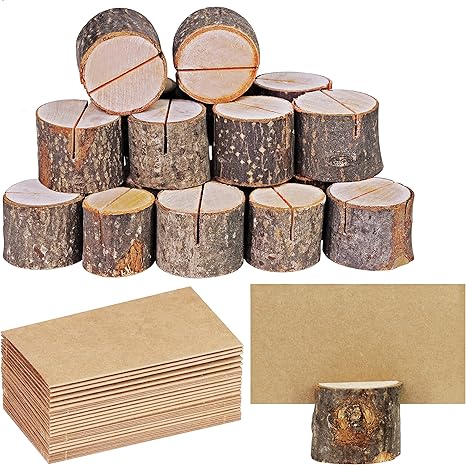 Supla 20 Pcs Rustic Wood Place Card 