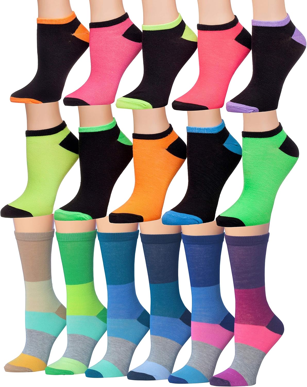 Tipi Toe Women's Colorful Patterned Low 