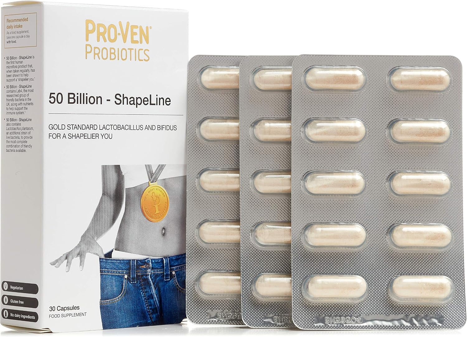 Pro-Ven Probiotics ShapeLine, White, 1 count (Pack of 30) - Image 3