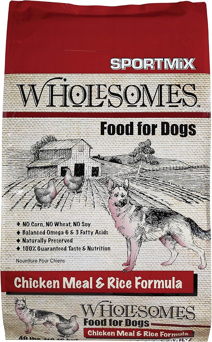 sportmix wholesome fish meal and rice formula dry dog food