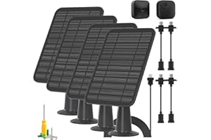 WININMETA 5W Solar Panel Compatible with Blink Outdoor 4(4th Gen)/Blink Outdoor(3rd Gen) XT3 & Blink XT2/XT Camera, Blink Solar Panel Charger with 13.1ft Cable Rubber Plug, IP65 Waterproof, Secure Mount, 4 Pack