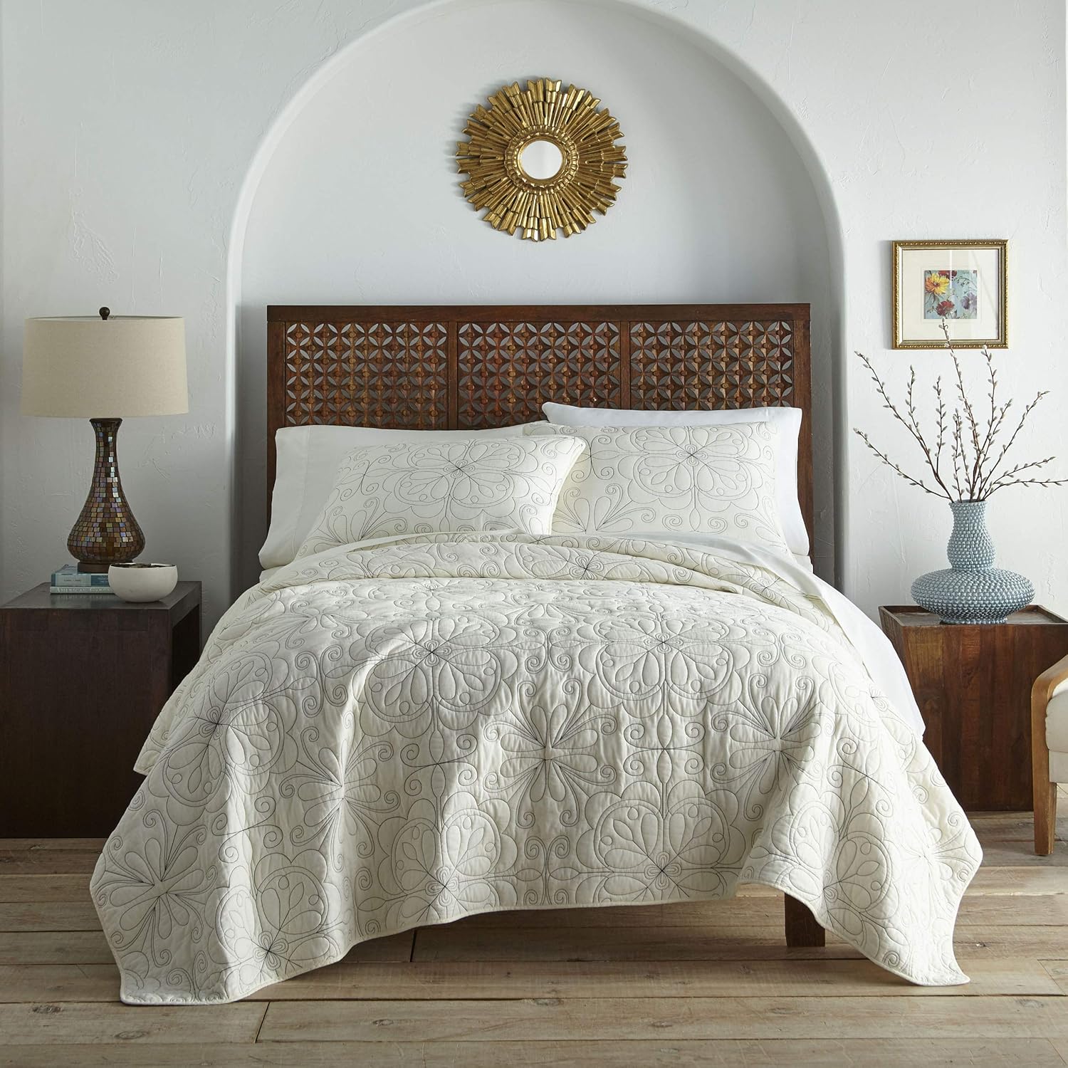 Azalea Skye Robyn Quilt Set, Twin, Natural
