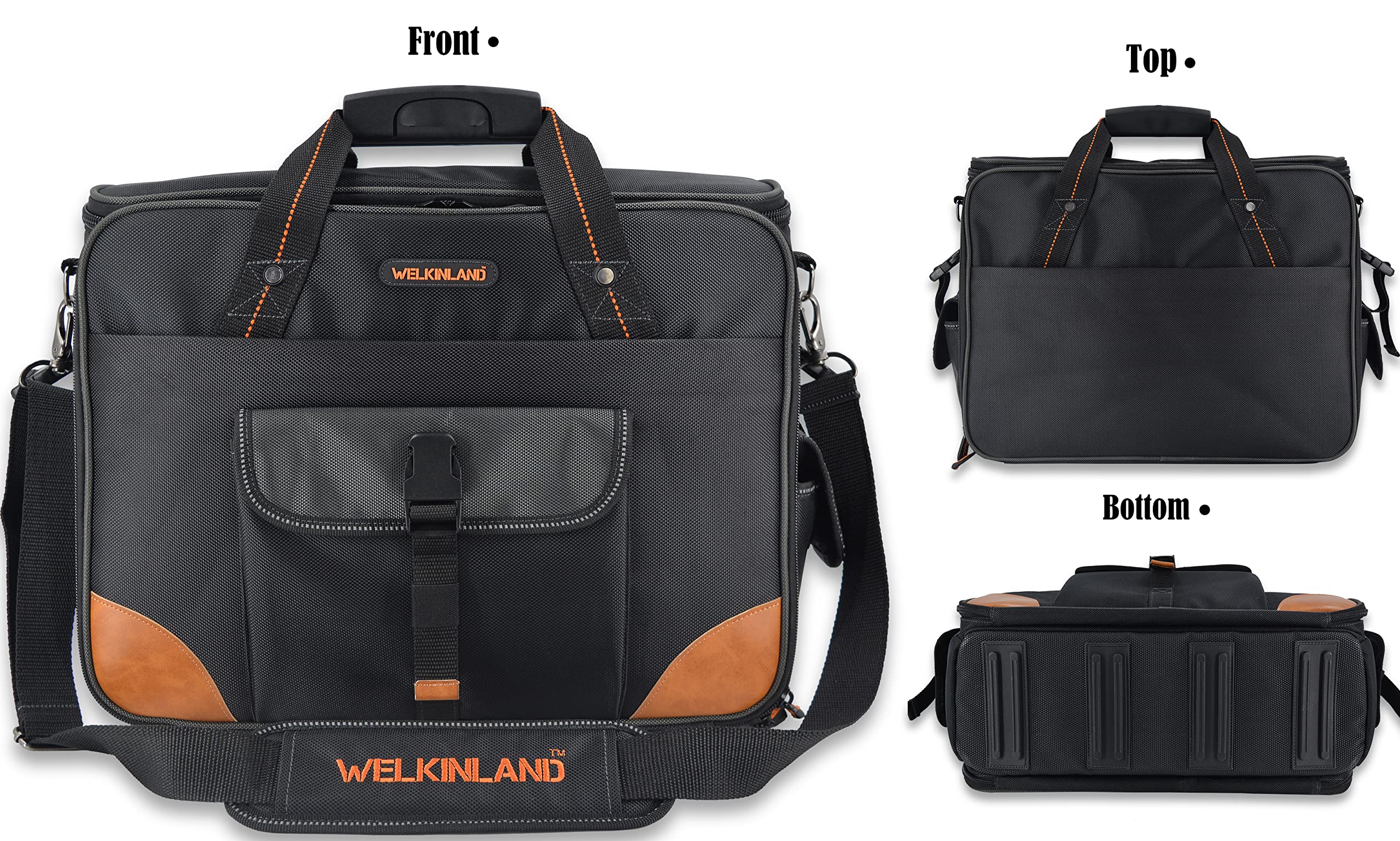 WELKINLAND 88-Pockets Electrician's Tool Bag - Electrician, Technician, HVAC & Laptop Tool Bag