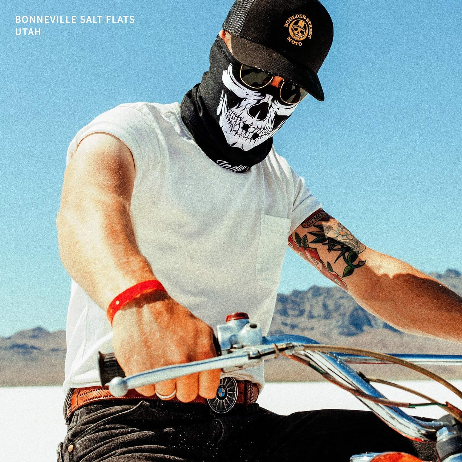 Skull Outdoor Motorcycle Mask By Indie Ridge - Ski Snowboard Mask Seamless Headwear: Automotive