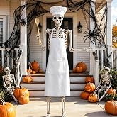 Vivantia 6ft Holiday Skeleton Costume Horror Skeleton Clothes Accessories for Outdoor Lawn Decorations lindoor Props