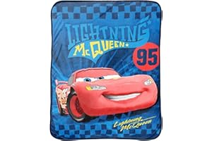 Jay Franco Plush Throw Blanket – 46" x 60" Inch Kids Soft & Cozy Fleece Throw for Bedroom & Couch Décor, Official Licensed Product, Blue - Cars